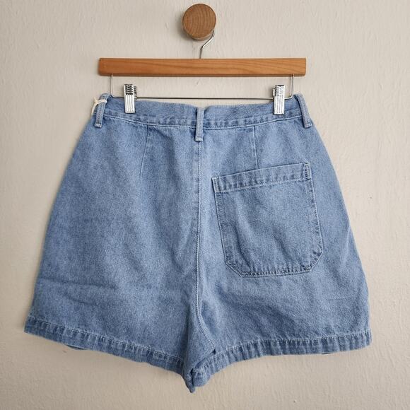 NWT Etica Max Pleated High Waisted Denim Shorts - Tailored Trouser - Anthro 29 - Picture 9 of 9